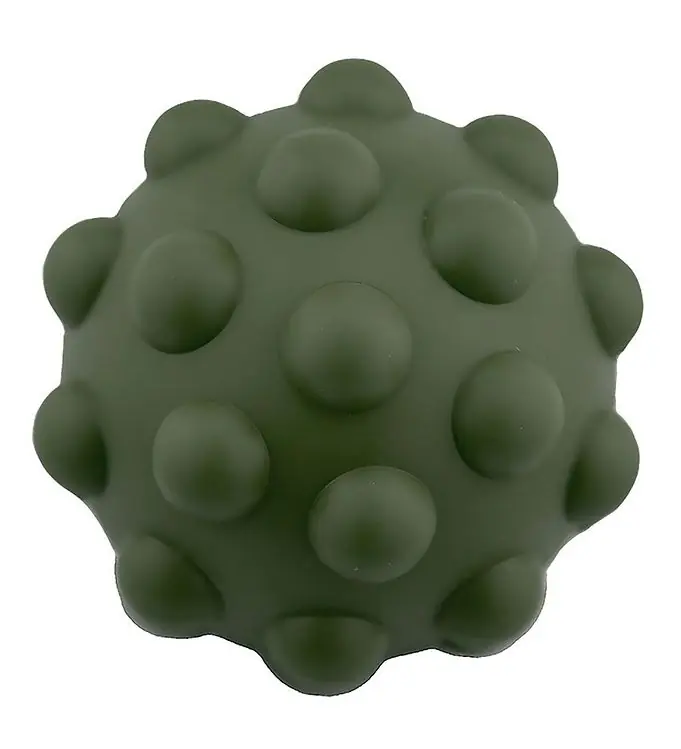 Beste Prijs Tiny Tot Bal - Sensorische siliconen Fidget Ball - 10 cm - Leger