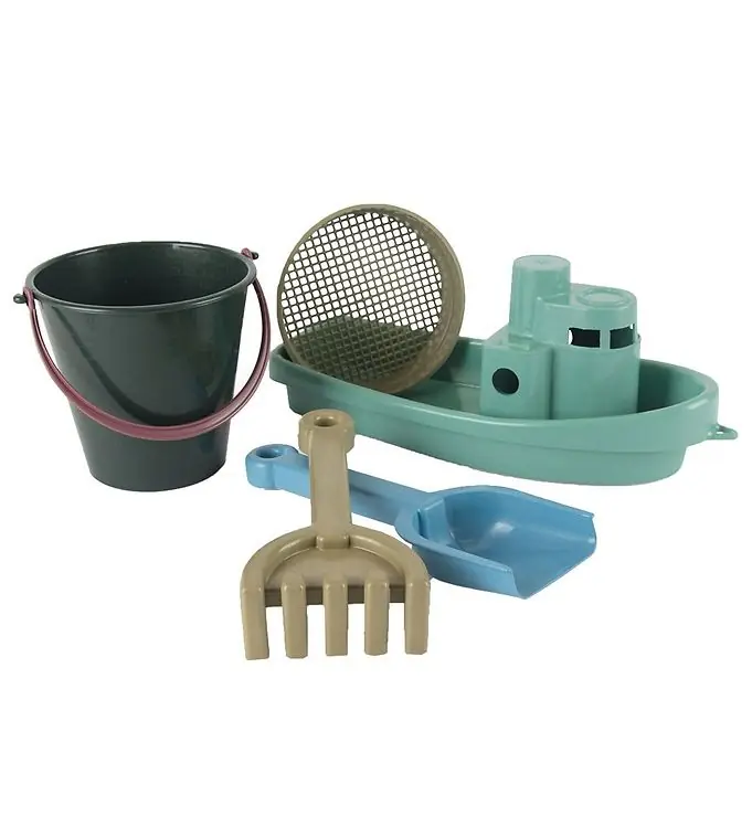 Goedkoop Dantoy Strandset - 5 Onderdelen - Boot - Blue Maritiem speelgoed