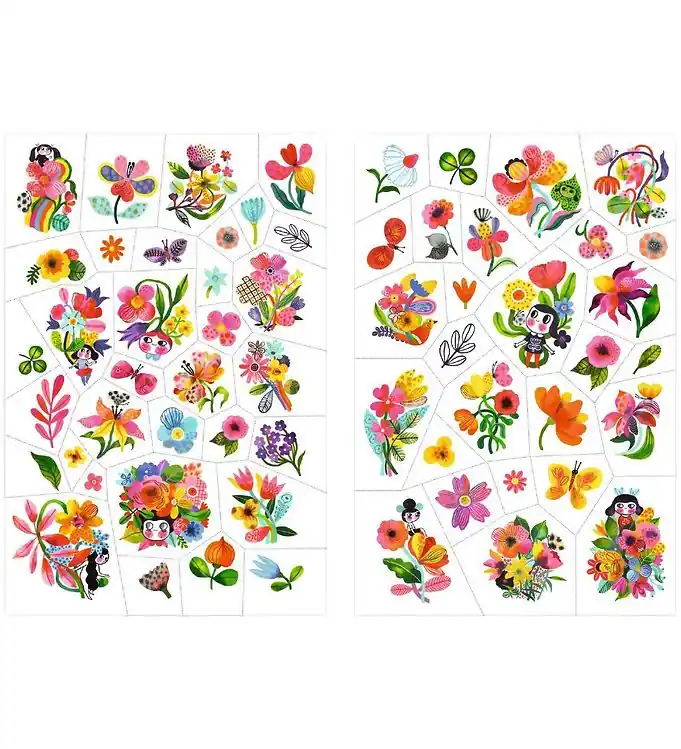 Djeco Tattoos - 50+ - Aqua Bloem Merkproduct