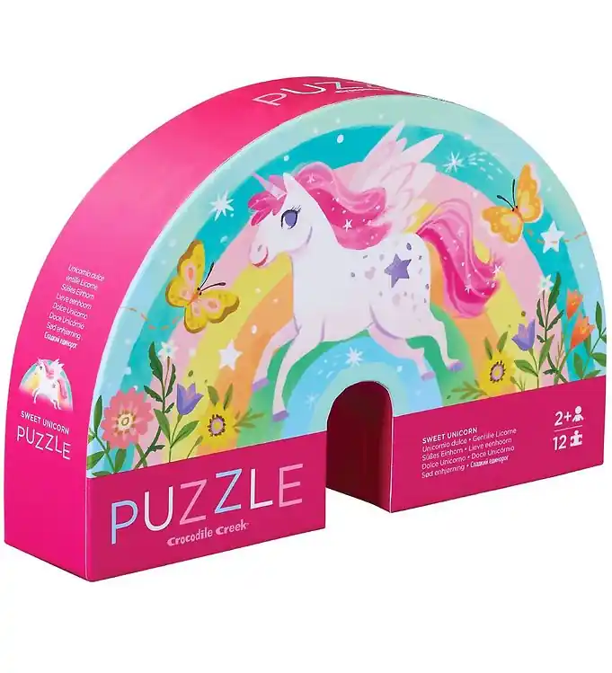 Crocodile Creek Puzzel - 12 Bakstenen - Sweet Unicorn Flitsaanbieding