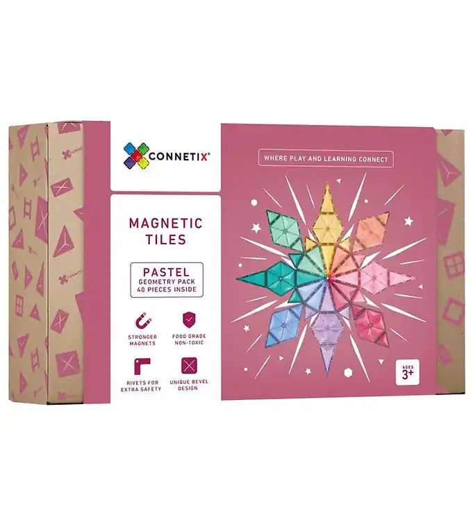 Connetix Magnetenset - 40 Onderdelen - Pastel Geometrie Actieprijs