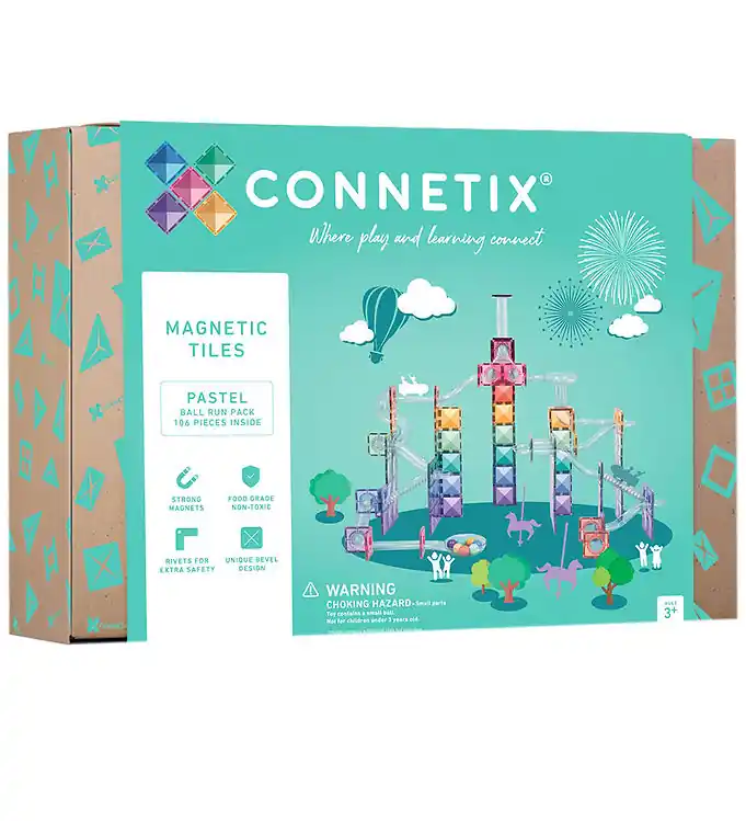 Connetix Magneetset - 106 Onderdelen - Pastel Ball Run Beste Prijs