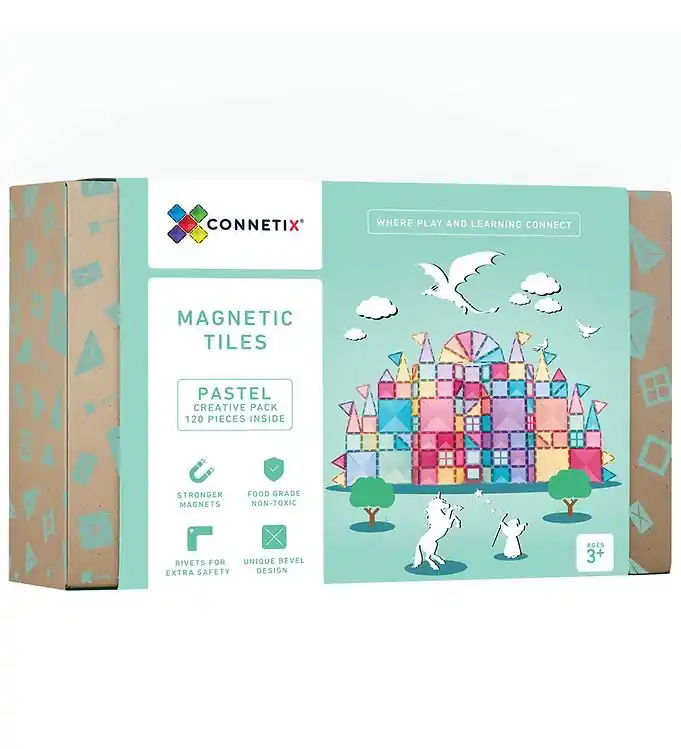 Connetix Magneetset - 120 Onderdelen - Pastel Creative Uitverkoop