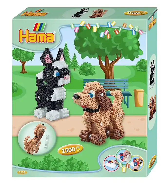 Express Levering Hama Midi Kralenset - 3D - 2500 st. - Hondje en kat