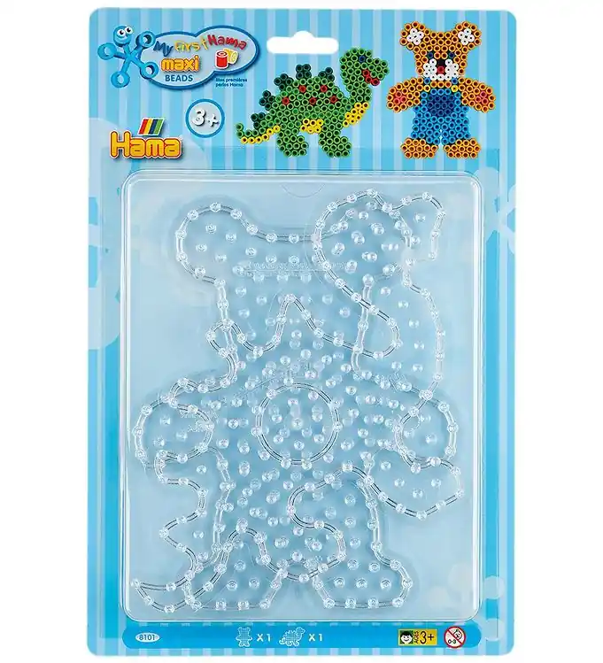 Lage Kosten Hama Maxi Kralen Mal - 2 st. - Dinosaur/Knuffel