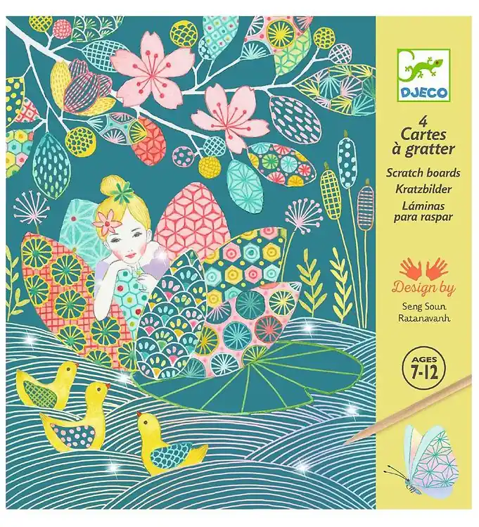 Djeco Kraskaart - 4 stk - De vijver Bestseller