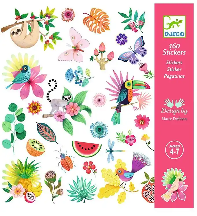 Djeco Stickers - 160 st. - Paradise Favoriet