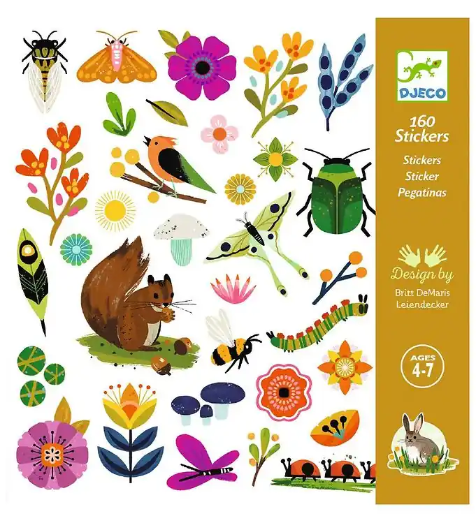 Djeco Stickers - 160 stk - Tuin Direct Beschikbaar