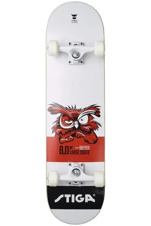 Stiga Skateboard - 8.0 - Wit m. Uil Meest Verkocht