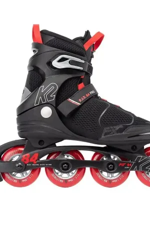 Gratis Retour K2 Rolschaatsen - F.I.T 84 Pro - Zwart/Rood - Skeelers