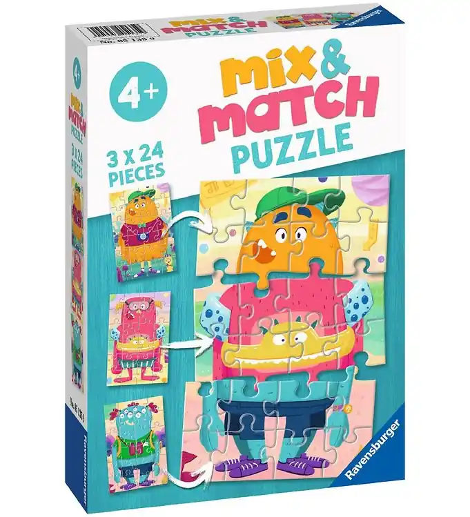 Premium Ravensburger Puzzel - 3x24 Bakstenen - Mix & Match