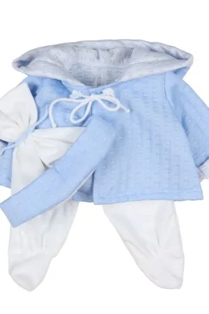 Asi Poppenkleding - 46 cm - Blauw/Wit Dagaanbieding