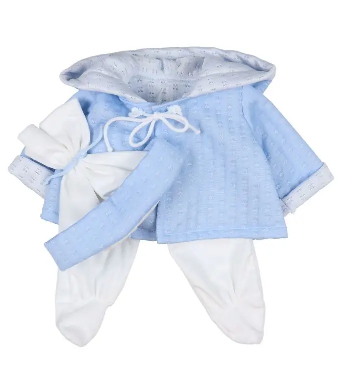 Asi Poppenkleding - 46 cm - Blauw/Wit Dagaanbieding