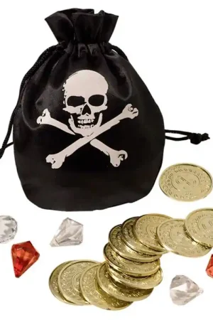 Molly & Rose Kostuumaccessoire - Piratenportemonnee m. Gouden mu Gratis Retour