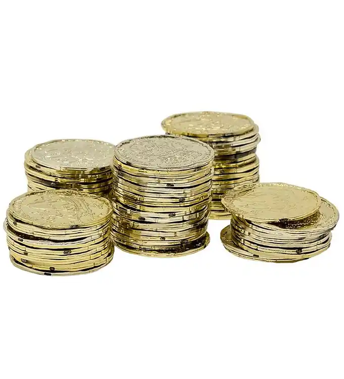 Bestseller Molly & Rose Kostuumaccessoires - 72 stk - Gouden munten