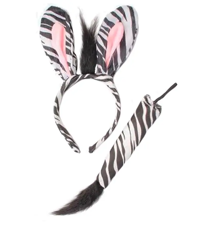 Speciale Aanbieding Molly & Rose Kostuum - Haarband/Staart - Zebra