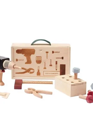 Kids Concept Houten Speelgoed - Gereedschapskoffer - Hout Rechtstreeks Van De Fabrikant