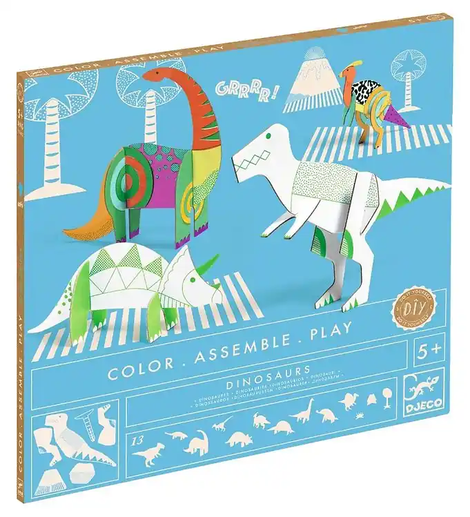 Gereduceerde Prijs Djeco Creatieve Speelset - 13 Onderdelen - Dinosaurussen