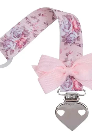 Premium Little Wonders Speenketting - Bloemig m. Vlinderdas/Hart