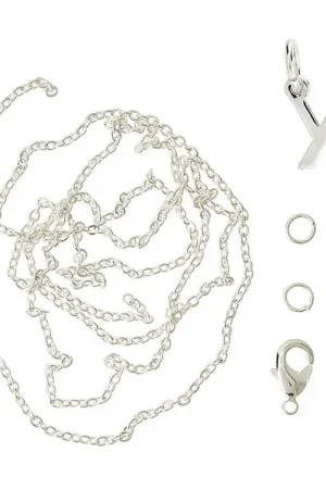 Me&My BOX Ketting m. Letter - Y - Verzilverd Finale Uitverkoop