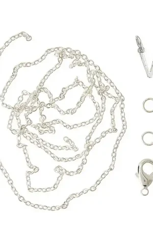 Me&My BOX Ketting m. Letter - V - Verzilverd Gereduceerde Prijs