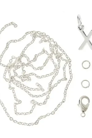 Goedkoop Me&My BOX Ketting m. Letter - X - Verzilverd