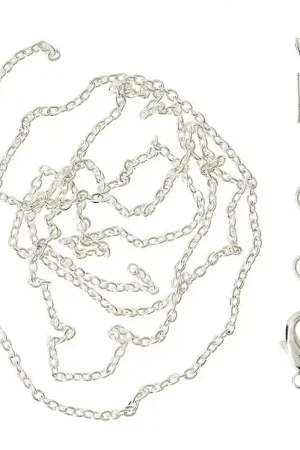 Me&My BOX Ketting m. Letter - F - Verzilverd Gereduceerde Prijs