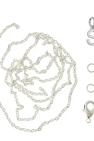 Me&My BOX Ketting m. Letter - S - Verzilverd Premium