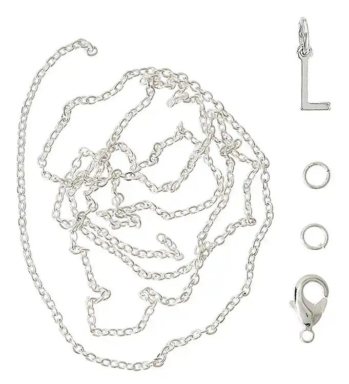 Me&My BOX Ketting m. Letter - l - Verzilverd Express Levering