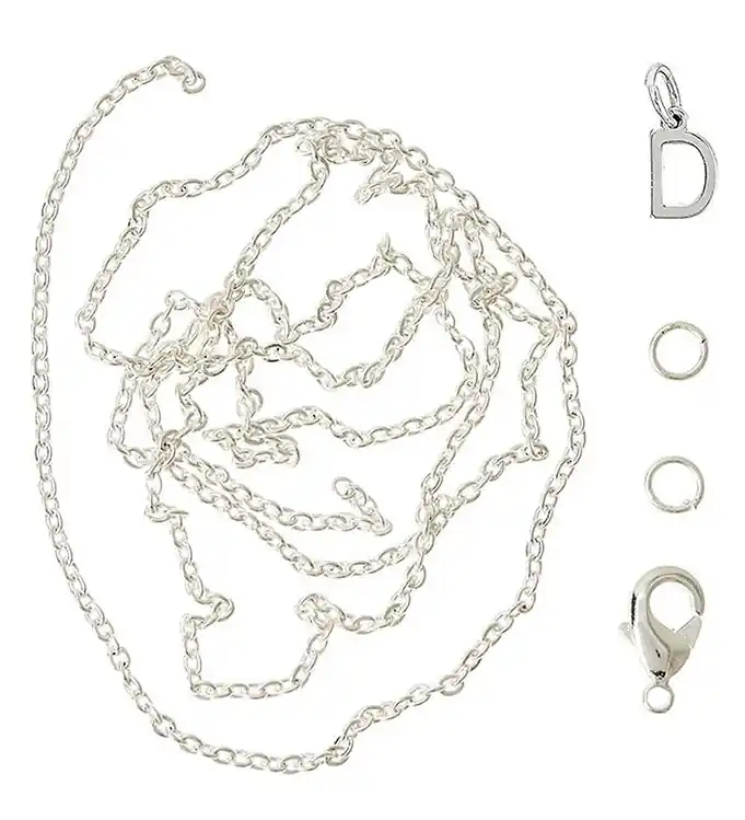 Me&My BOX Ketting m. Letter - D - Verzilverd Merkproduct