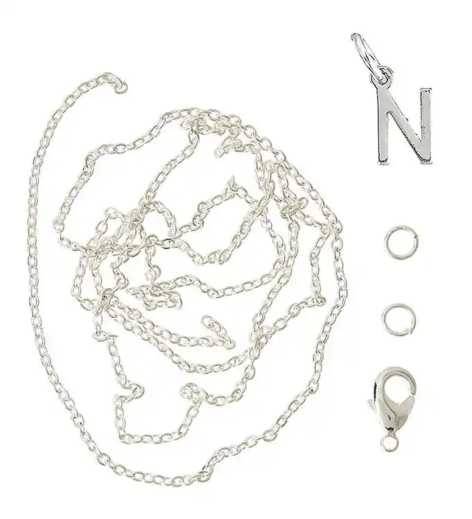 Direct Beschikbaar Me&My BOX Ketting m. Letter - N - Verzilverd