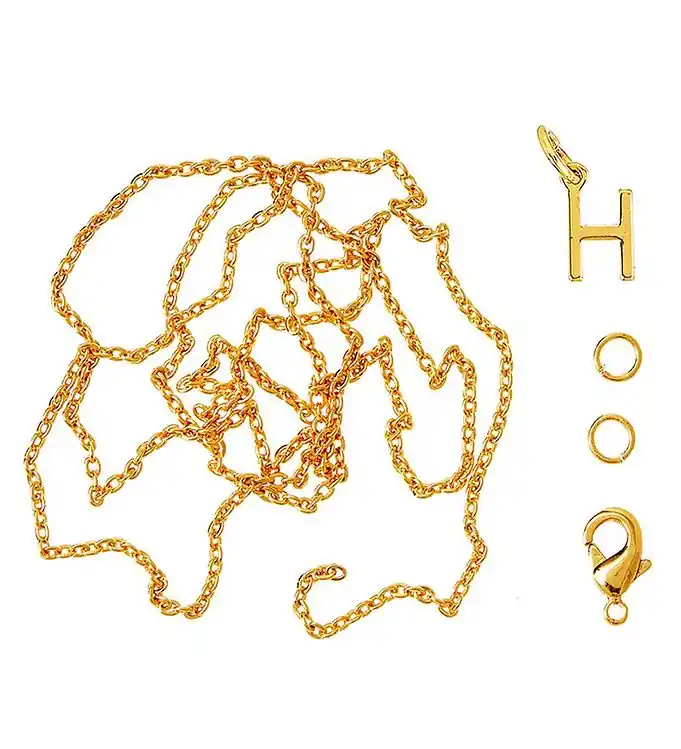 Me&My BOX Ketting m. Letter - H - Verguld Koopje
