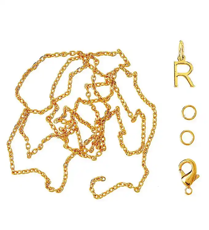 Me&My BOX Ketting m. Letter - R - Verguld Shop Nu