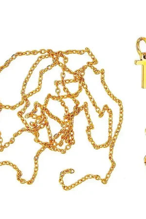 Premium Me&My BOX Ketting m. Letter - T - Verguld