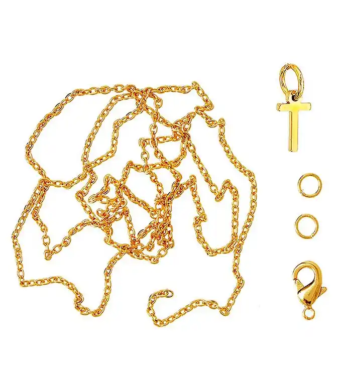 Premium Me&My BOX Ketting m. Letter - T - Verguld