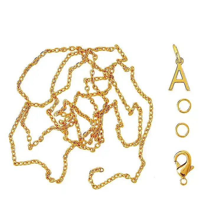 Me&My BOX Ketting m. Letter - A - Verguld Speciale Aanbieding
