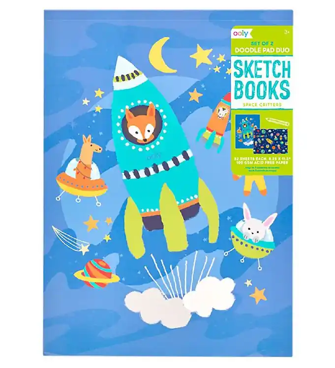 Speciale Aanbieding Ooly Schetsboek - Space Beestjes - 2-pack