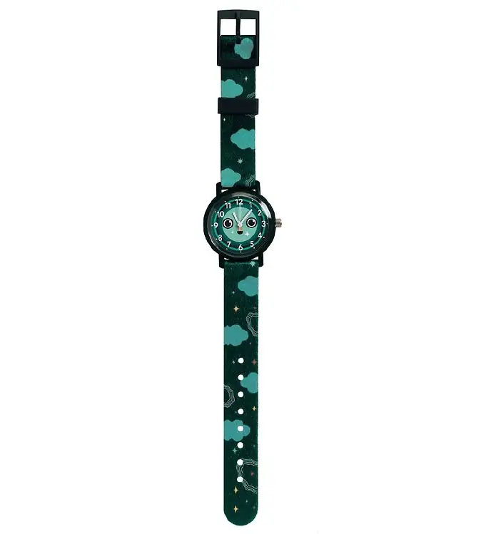 Gecertificeerd Djeco Horloge - Montre Night - Zwart/Groen