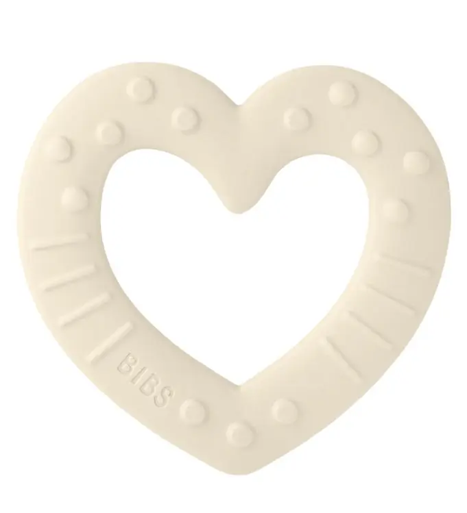 Shop Nu Bibs Bijtring - Heart - Ivory