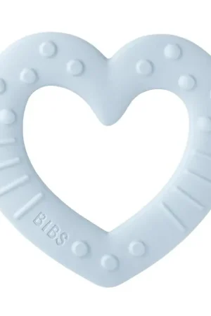 BIBS Bijtring - Heart - Baby Blue Direct Verzonden