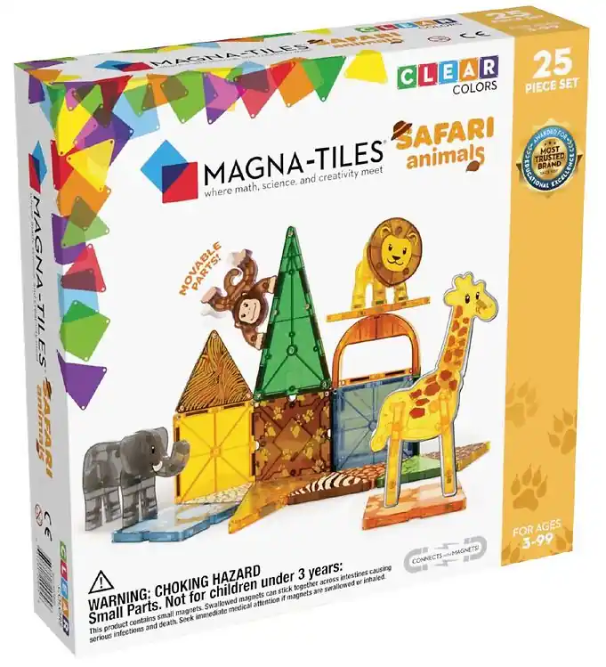 Must-Have Magna-Tiles Magneetset - 25 Onderdelen - Safaridieren