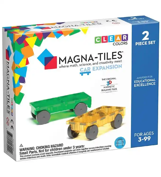 Magna-Tiles Magnet uitbreidingsset - 2 Onderdelen - Auto Voordeelprijs