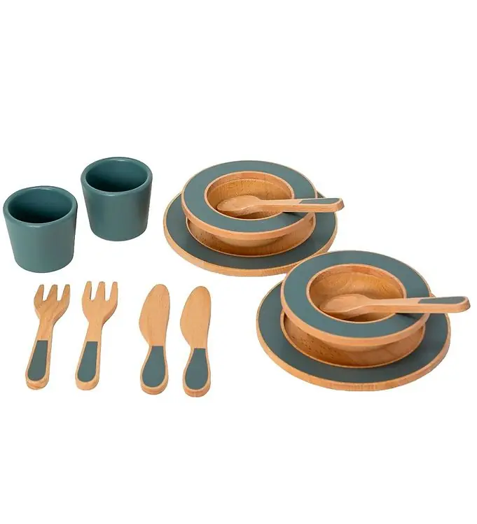 Express Levering MaMaMeMo Serviesgoed - Hout - Smaragd Green