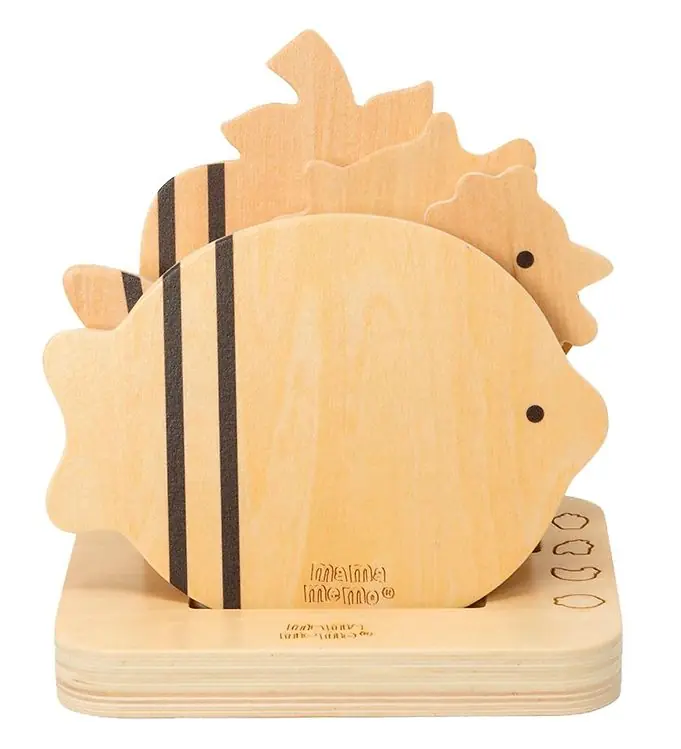 Finale Uitverkoop MaMaMeMo Snijplank Set - 5 Onderdelen - Hout
