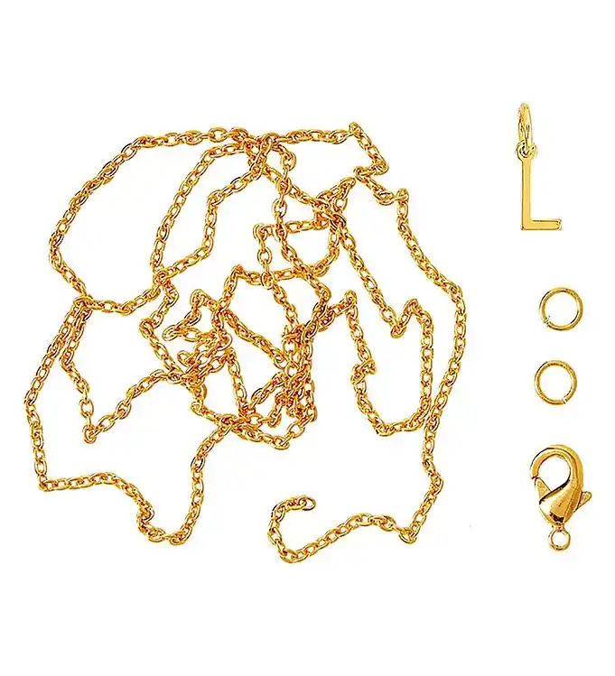 Me&My BOX Ketting m. Letter - l - Verguld Populair
