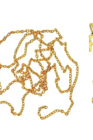 Me&My BOX Ketting m. Letter - P - Verguld Fabrieksprijs
