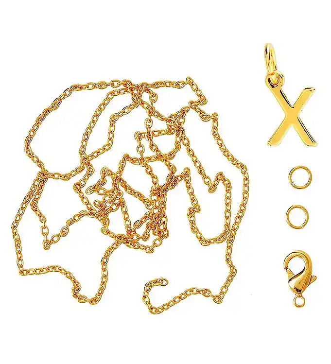Me&My BOX Ketting m. Letter - X - Verguld Speciale Aanbieding