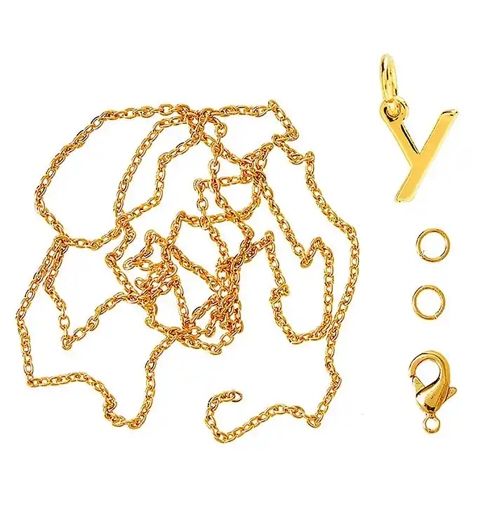 Me&My BOX Ketting m. Letter - Y - Verguld Beperkte Voorraad