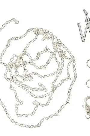 Me&My BOX Ketting m. Letter - W - Verzilverd Hete Deal