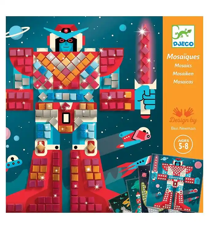 Djeco Creatieve Speelset - Mozaïek Set - Space Strijd Direct Verzonden